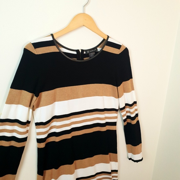 Long sleeve stripped sweater dress - Picture 2 of 8